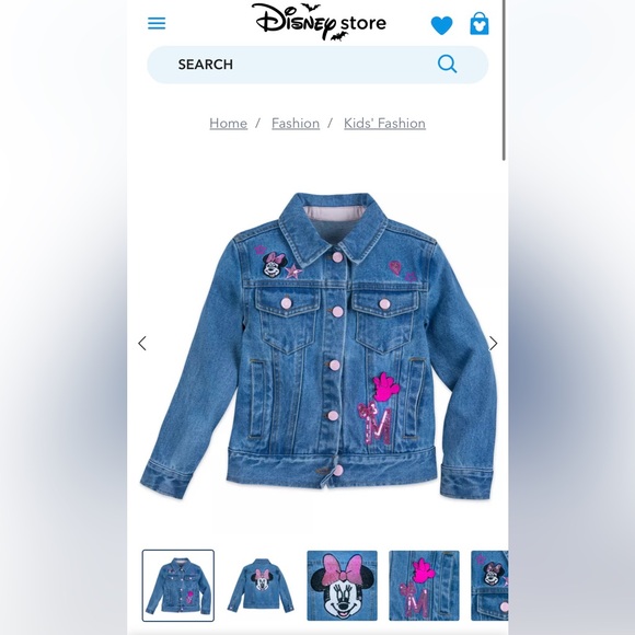 Disney Minnie Kids Jean Jacket - Picture 2 of 9
